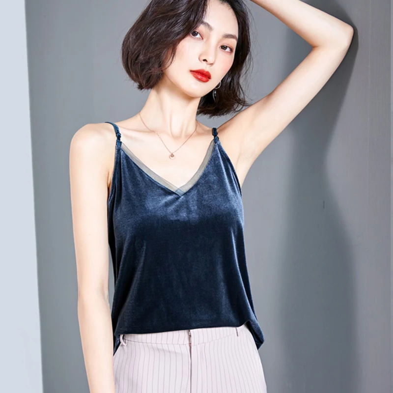 Топ женский бархатный с открытой спиной рюшами на лето | Женская одежда