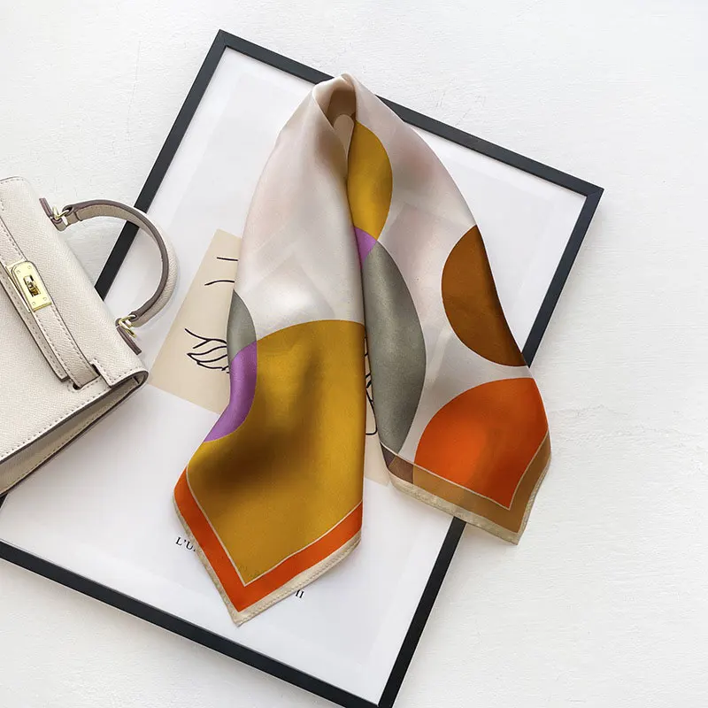 

New 2022 brand 100% Mulberry Silk Scarf Women Summer Beach Square Scarves Shawl Bandana Hijab Pashmina Foulard Femme Head Scarfs