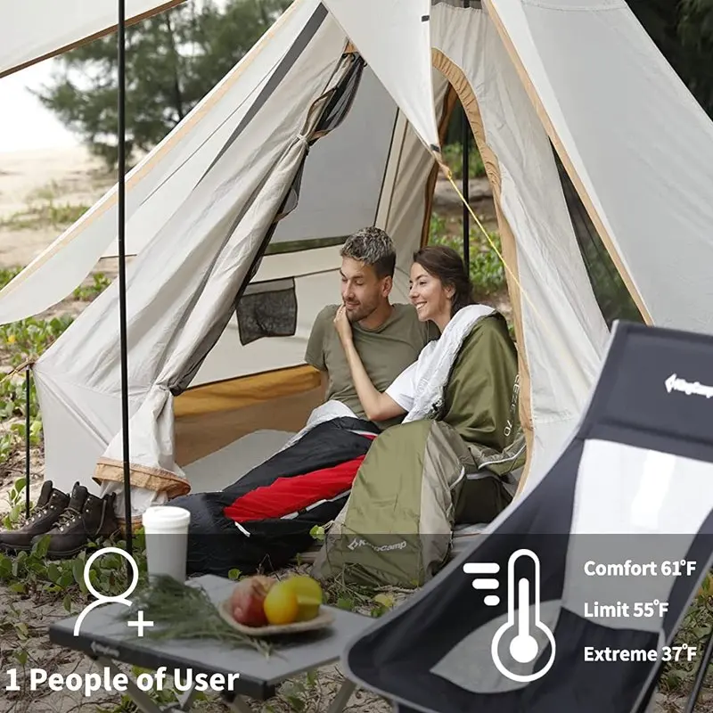 

"Ultralight Warm 3 Season 61℉ Sleeping Bag 1.7lbs - Enjoy Outdoors Comfortably in the Black Sleeping Bag for Adults".