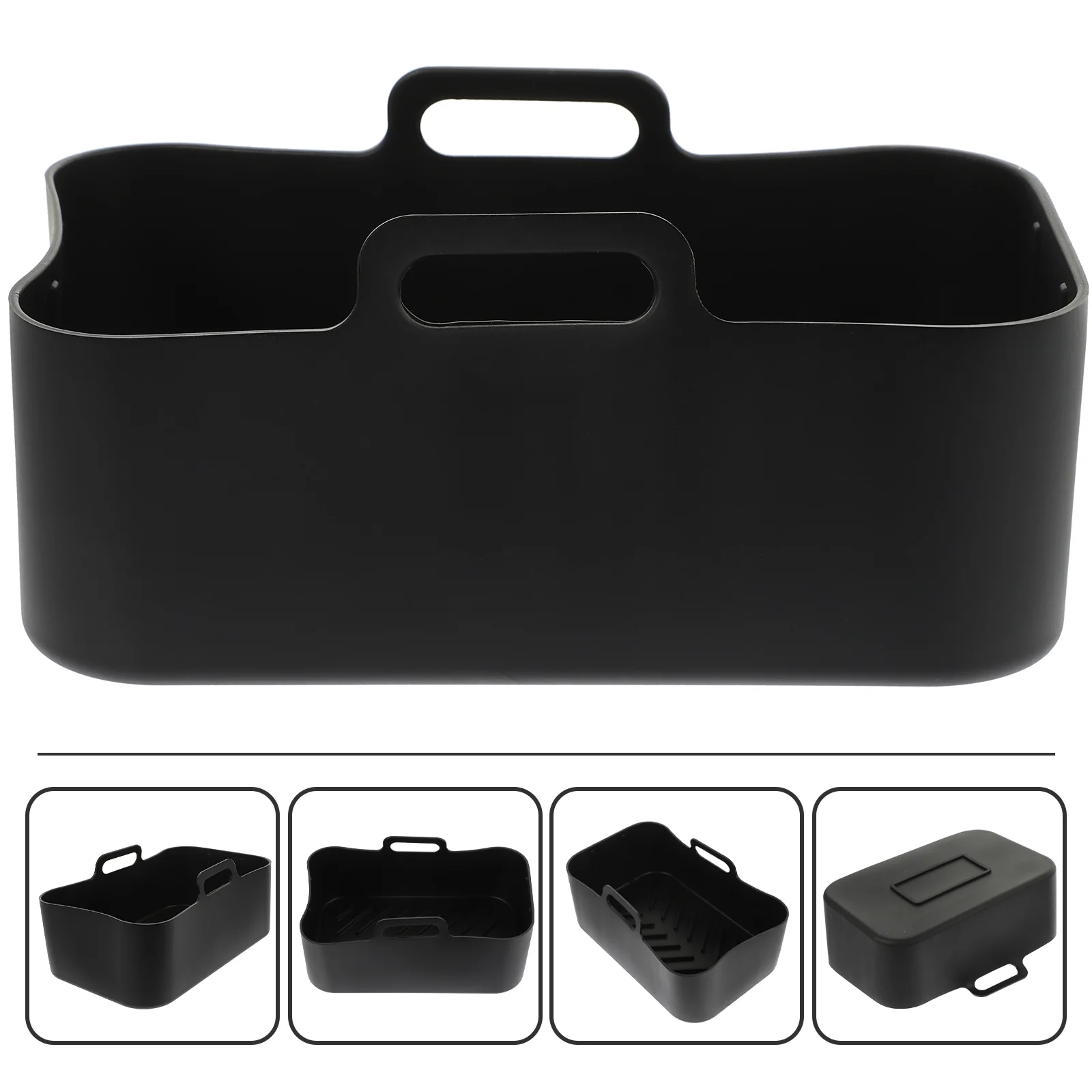 

Air Fryer Silicone Liner Baking Pot Basket Liners Handlesmat Replacement Pad Paper Parchment Steamer Tray Oven Pan Reusable Mats