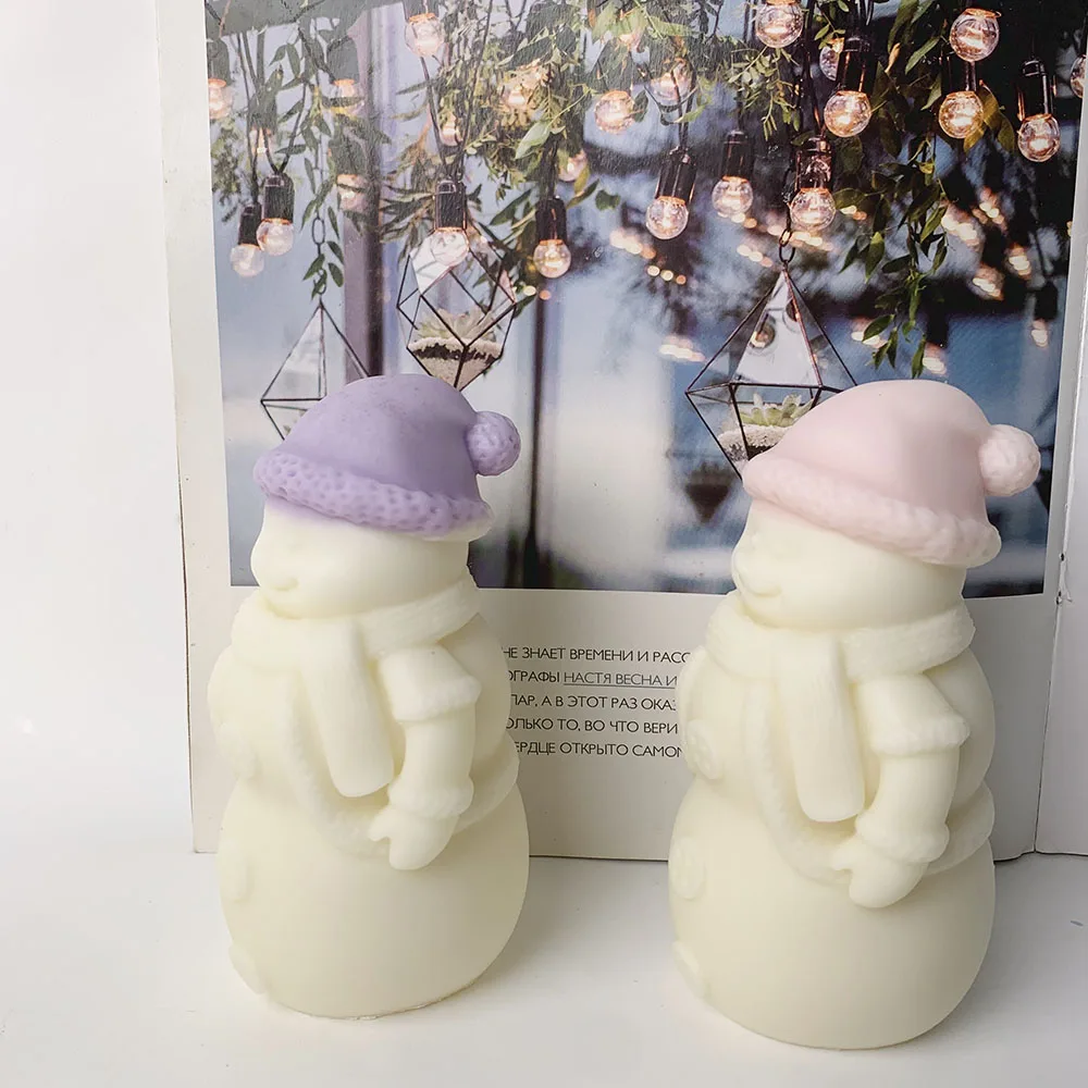 Рождественская силиконовая форма для свечей сделай сам снеговик сосновая шишка