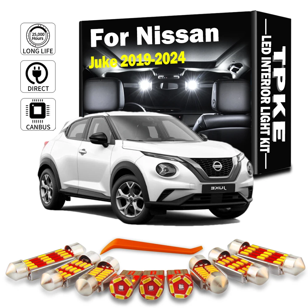 TPKE 11 шт. Canbus для Nissan Juke 2019 2020 2021 2022 2023 2024 автомобильный светодиодный внутренний