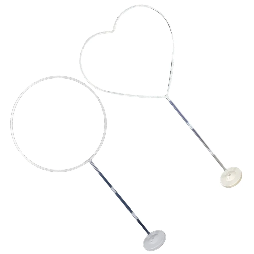 

2 Pcs Decor Balloons Arch Kit Heart-shaped Circle Frame Arches Birthday Party Plastic Stand