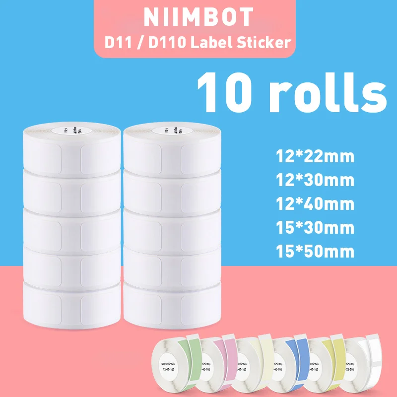 

10PK D11 Thermal Label Paper Niimbot D11 D110 Labeling Machine self-adhesive Label Printer Label Tape Label Sticker D110 Cable