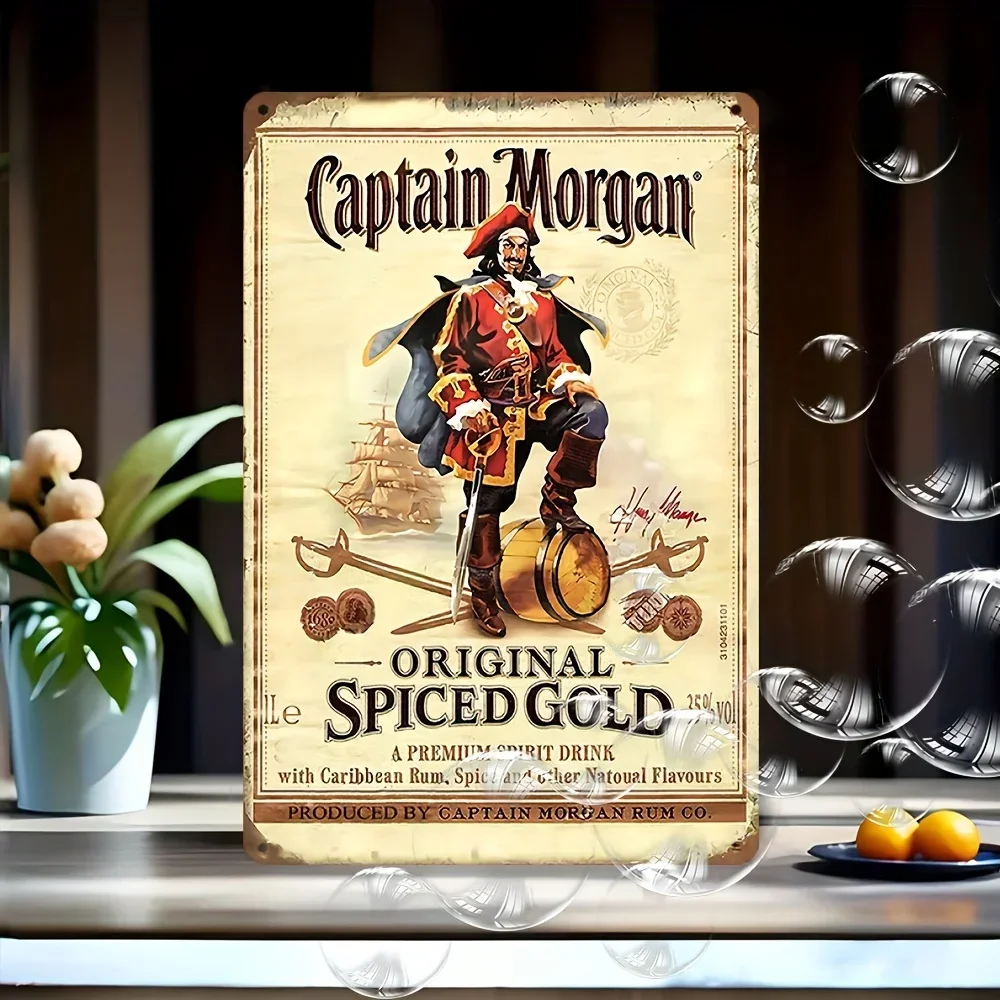 Металлический знак ром брендовая ретро жестяная этикетка капитан Морган