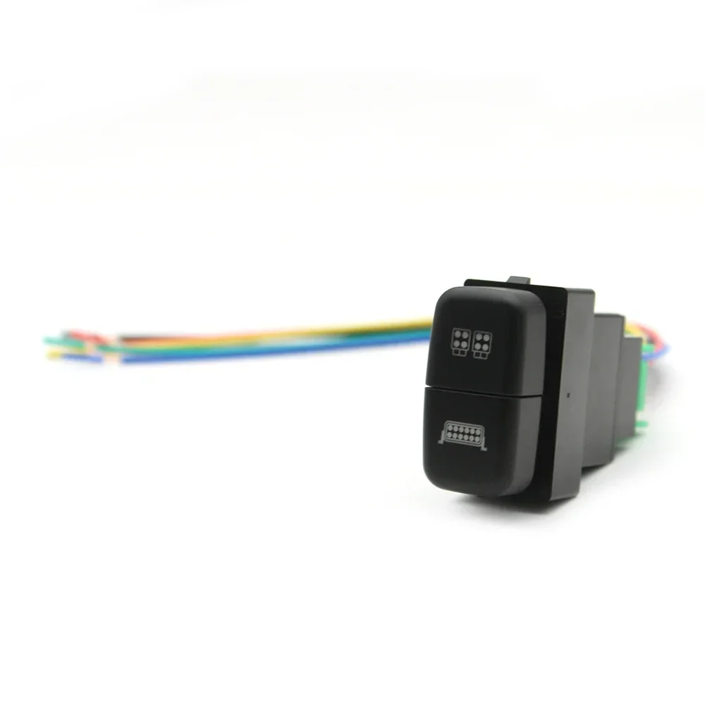 

Автомобильный переключатель с двумя кнопками, 1 шт., светодиодный противотуманный фонарь DRL, кнопка управления питанием фар для Mitsubishi ASX Lancer Pajero V73 V93 V97