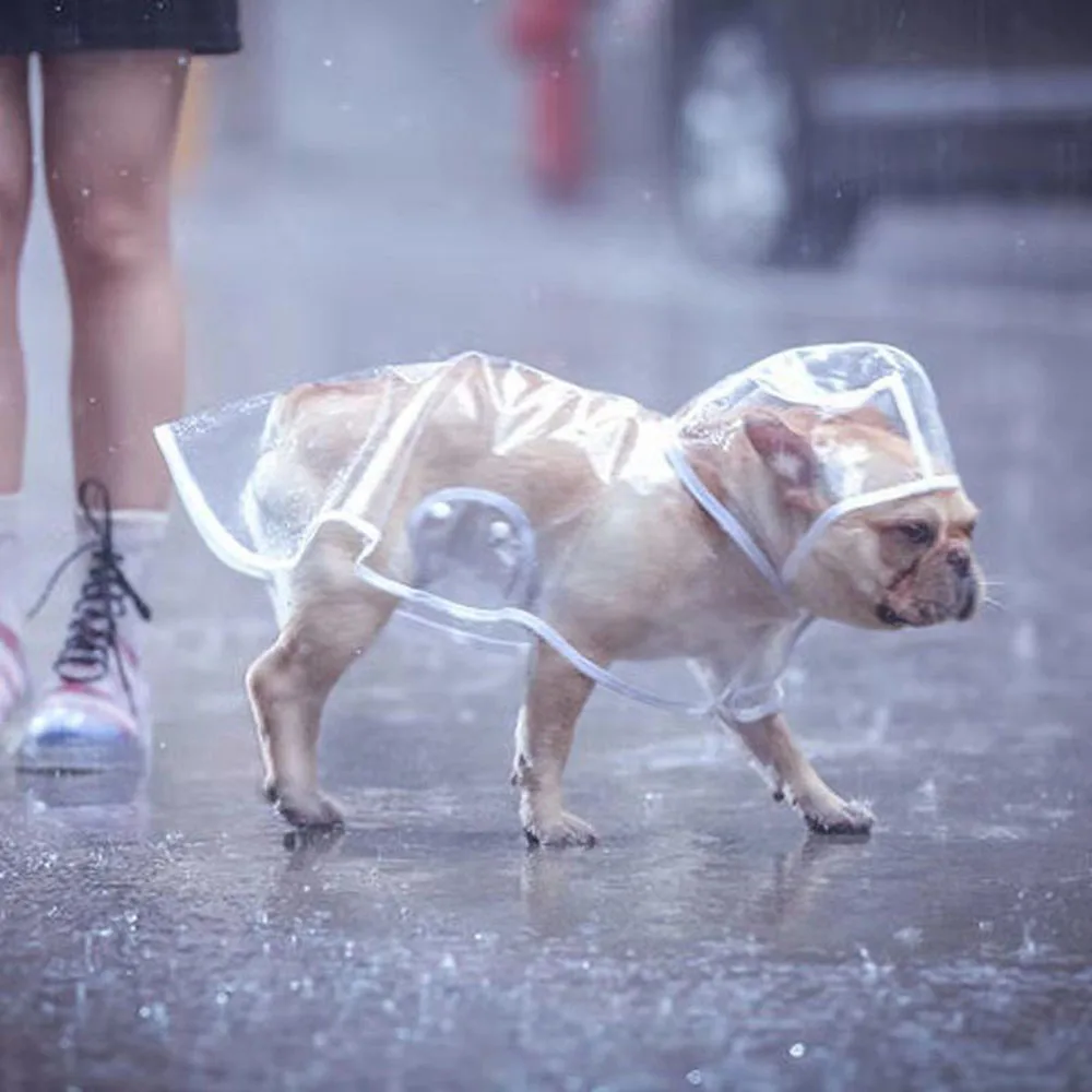 

Pet Supplies Raincoat Pet Dog Puppy Clear Raincoat Raincoat pet Hooded Waterproof jacket Clothing Soft puppy raincoat puppy rain