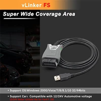 vlinker fs obd adapter vgate vlinker fs interface scan tooldiagnostic coding tool for lincoln series vehicles support for 24v