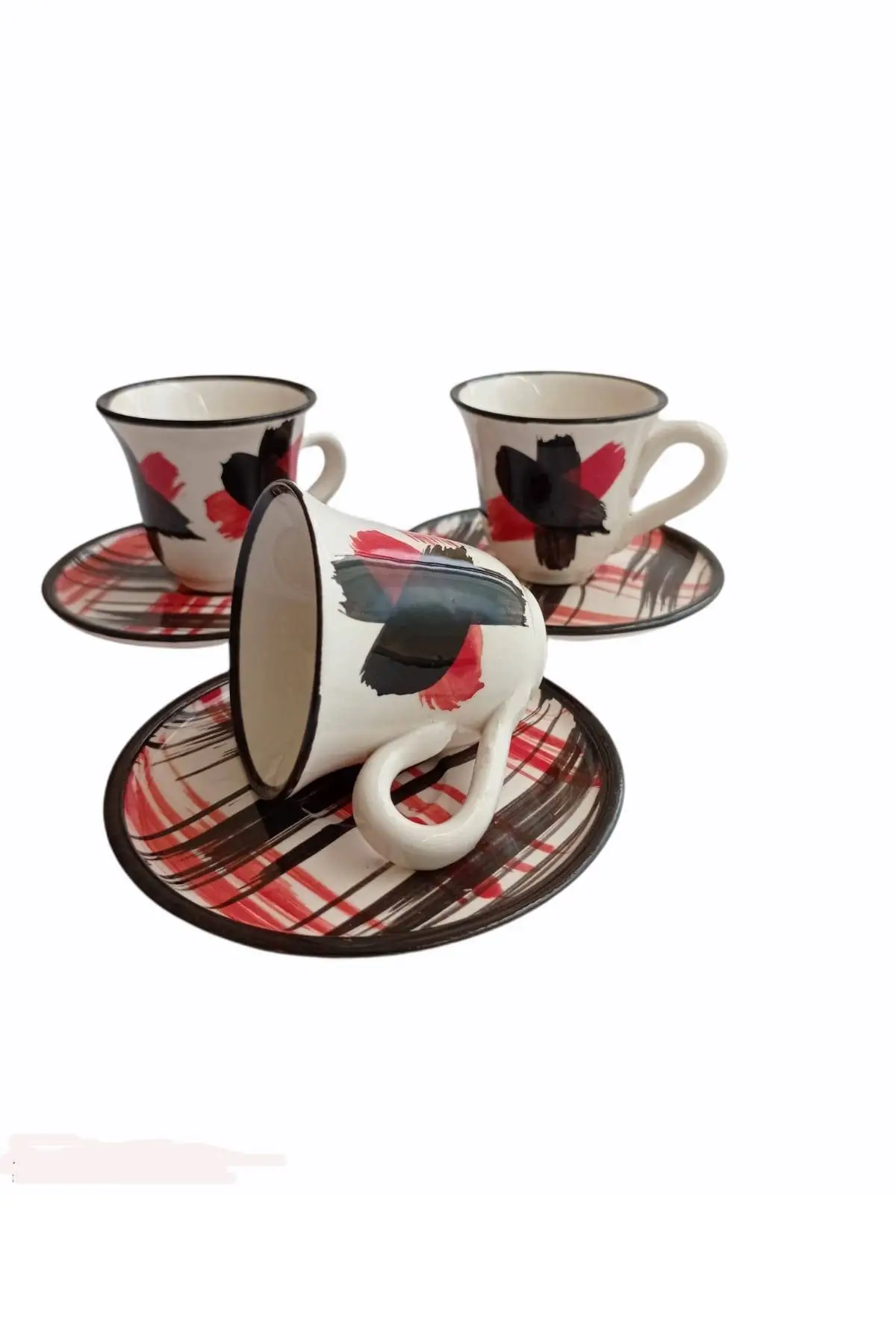 

Amazing Turkish Greek Arabic Coffee & Espresso Cup Set Cup Set with colorful pattern of 6 people