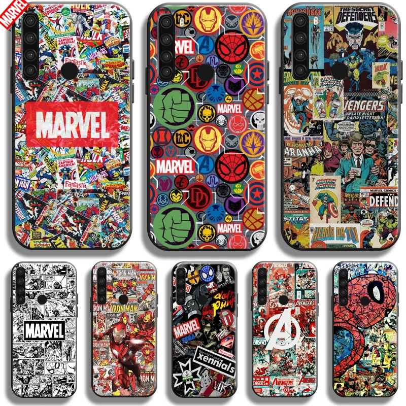 

Marvel Comics Logo For Xiaomi Redmi Note 8 8T 8 Pro Redmi 8 8A Phone Case Black Silicone Cover Carcasa Soft Funda