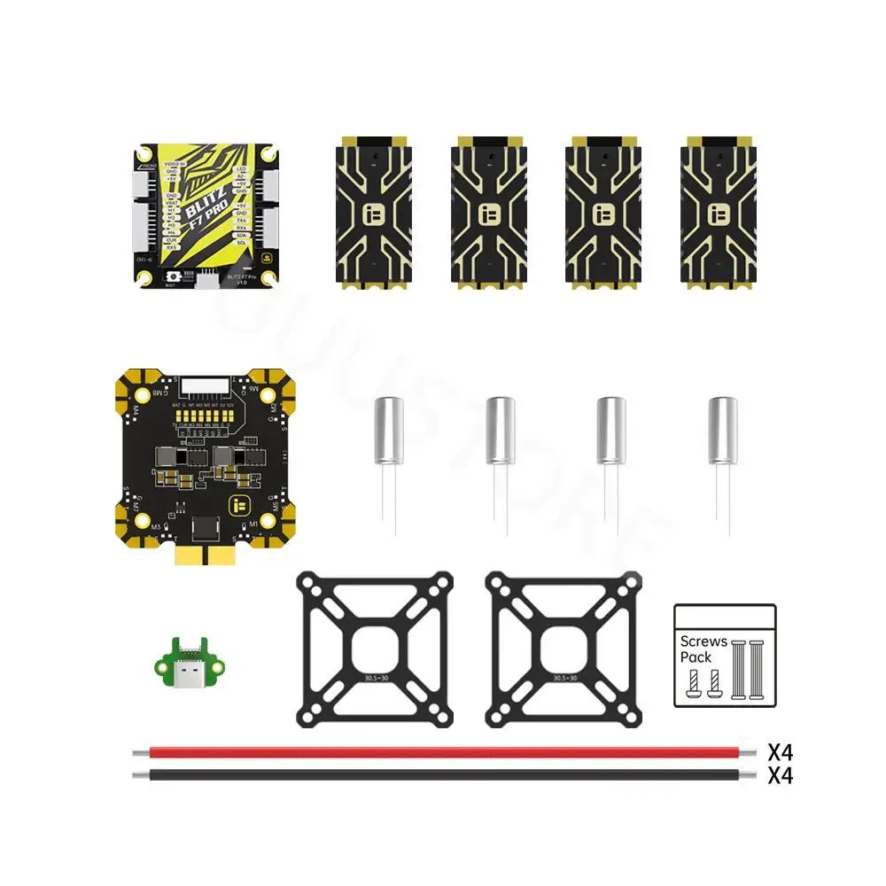 

Комплект iFlight BLITZ F7 Pro Combo с BLITZ F7 PRO FC BLITZ E80 Single ESC 4 ~ 8S для FPV радиоуправляемого гоночного дрона