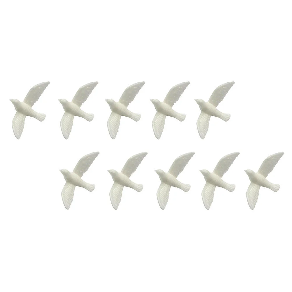 

10 Pcs Peace Dove Mini Simulation Pigeon Bulk Crafts Sculpture Artificial Model Decor Resin Lovers Animal Figurines