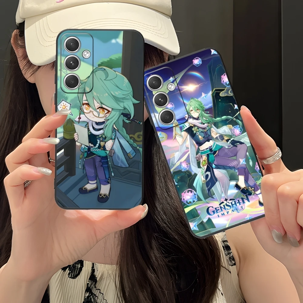 Чехол для мобильного телефона Genshin Impact Baizhu Samsung Galaxy S24 S23 S22 S21 S20 S10 S9 Plus FE Ultra Lite