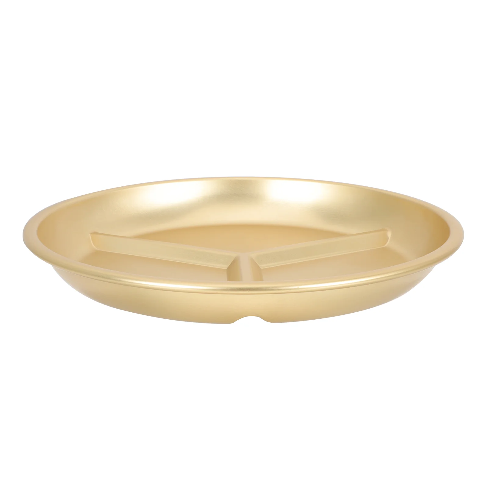 Поднос для столовых приборов трехсекционная сервировочная тарелка желтый