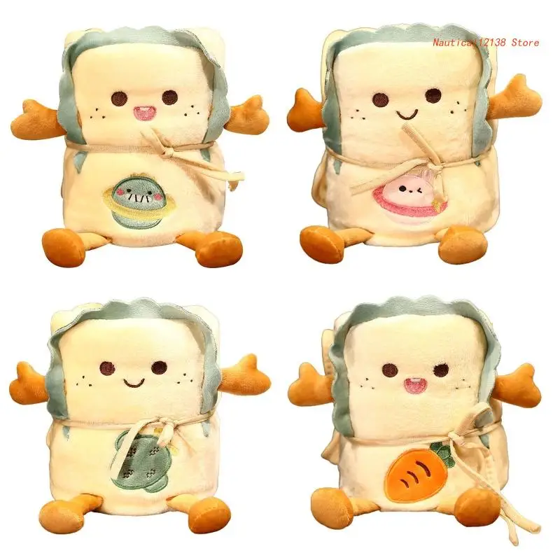 

Cartoon Toast Blanket Portable Sleeping Blanket Children Present