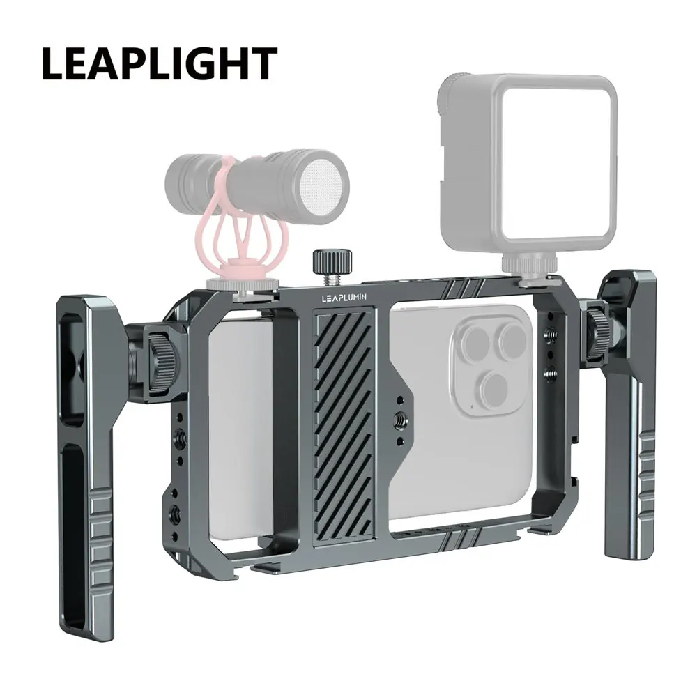 Клетка для смартфона LEAPLIGHT с двойными ручками алюминиевая клетка телефона