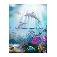 dolphin underwater world pattern super soft throw blanket for bed sofa lightweight blanket for all seasons