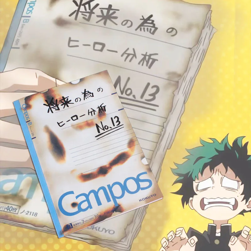 Two Styles New Japanese Anime Cos My Hero Academia Notebook Midori Valley Iku Deku All Might Props Bombing Notebook for Students