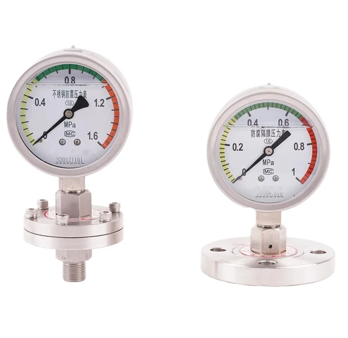 Мембранный манометр DN25 DN50 нержавеющая сталь