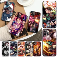 apple case for iphone 11 12 13 mini pro max xs x xr 7 8 6 6s plus se 2020 cases cover anime demon slayer kamado tanjirou nezuko