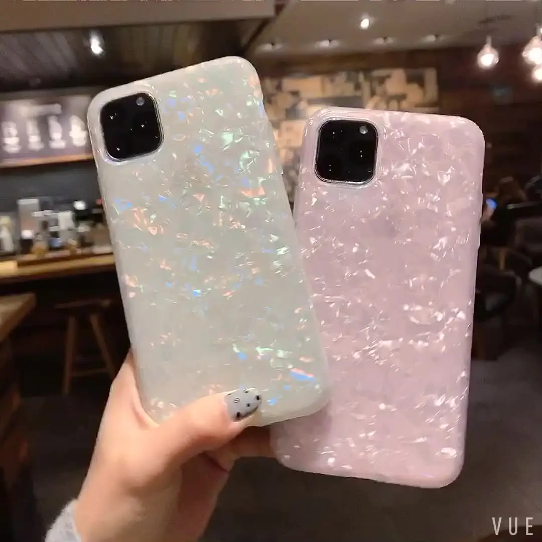 14 plus Glitter Dream Shell Pattern Case For iPhone 14 12 11 13 Pro Max XR XS Max X 8 7 Plus 6 6S 8P 7P Soft IMD Silicone Cover