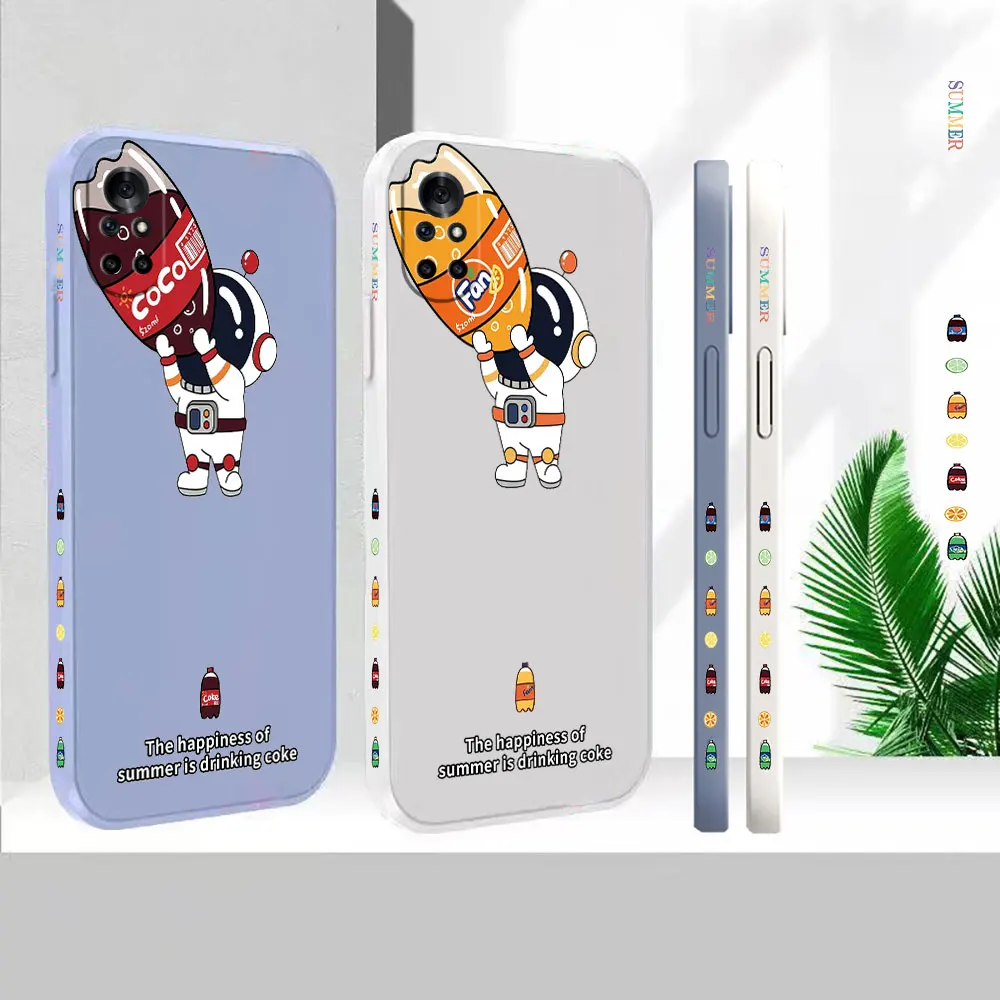 

Liquid For Huawei Nova 10 10SE 9SE 8 8SE 7 7SE 6 6SE 5 5I 4 3 3I 2S 2 Pro Plus 5G Cover Cola Aerated Water Astronaut Case Funda
