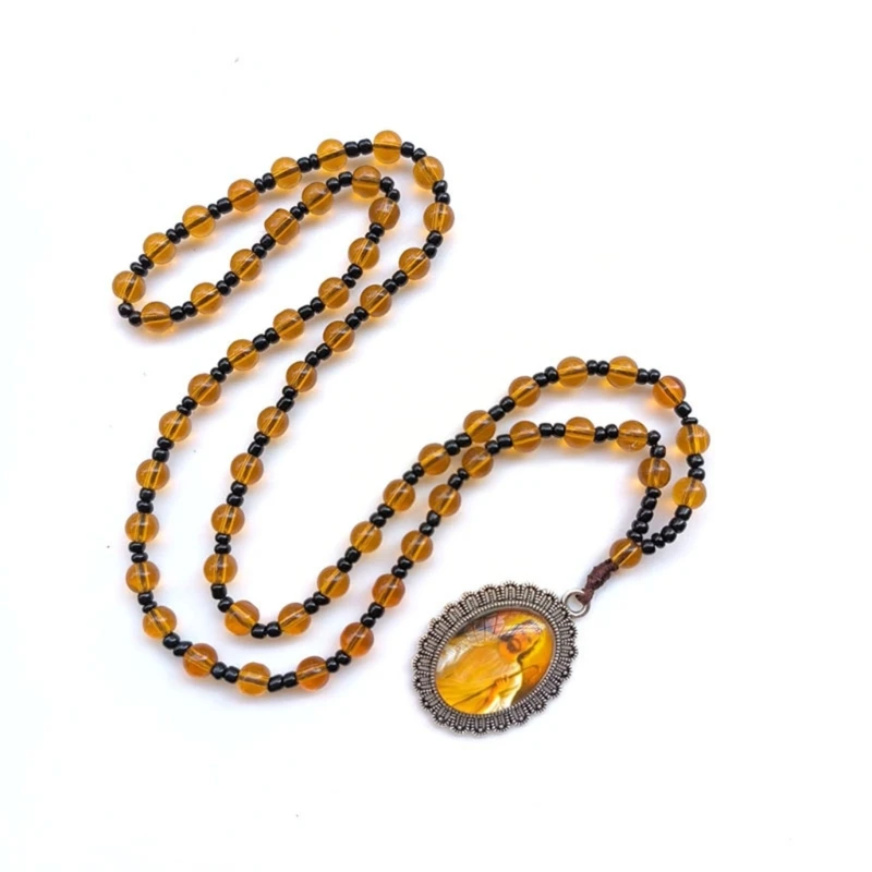 Религиозные украшения на шею шейная цепочка с четками из бисера модная ключицу