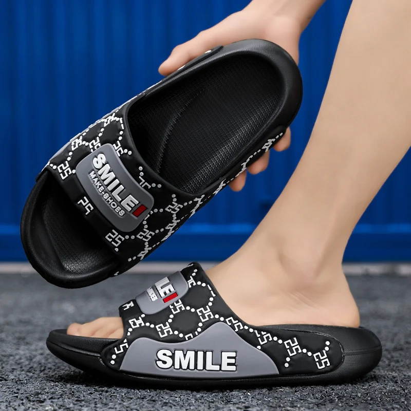 Мужские летние шлепанцы сланцы для улицы Повседневная комнатная обувь ванной