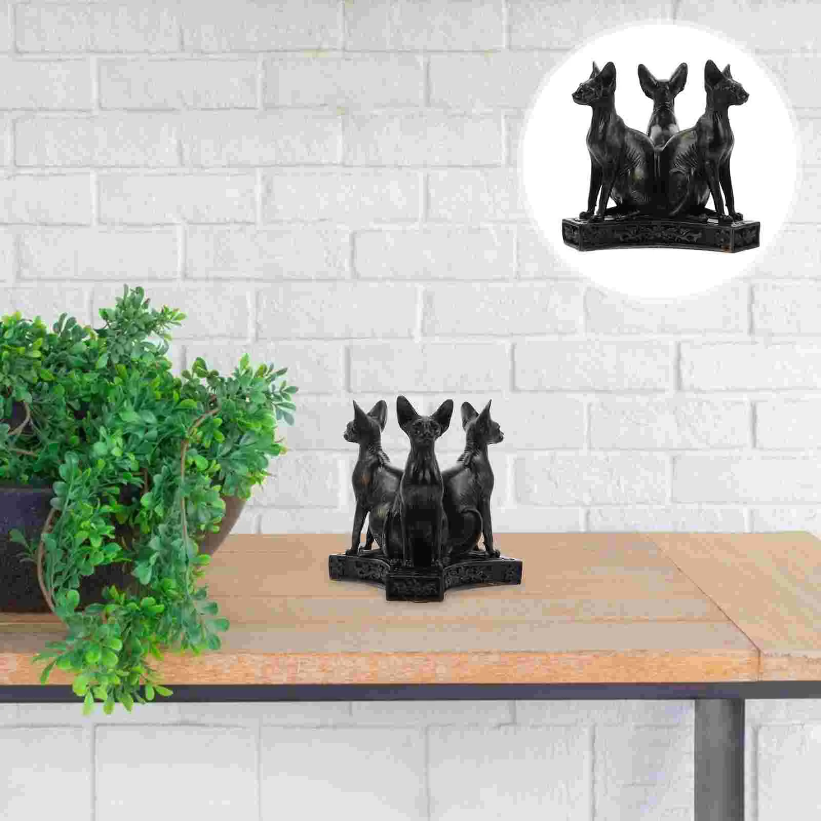 

Egyptian Base Cat Crystalstatue Resin Figurine Bastet Sculpture Supplies Ritual Altar Magical Orb Stand Egg Ornaments Clear