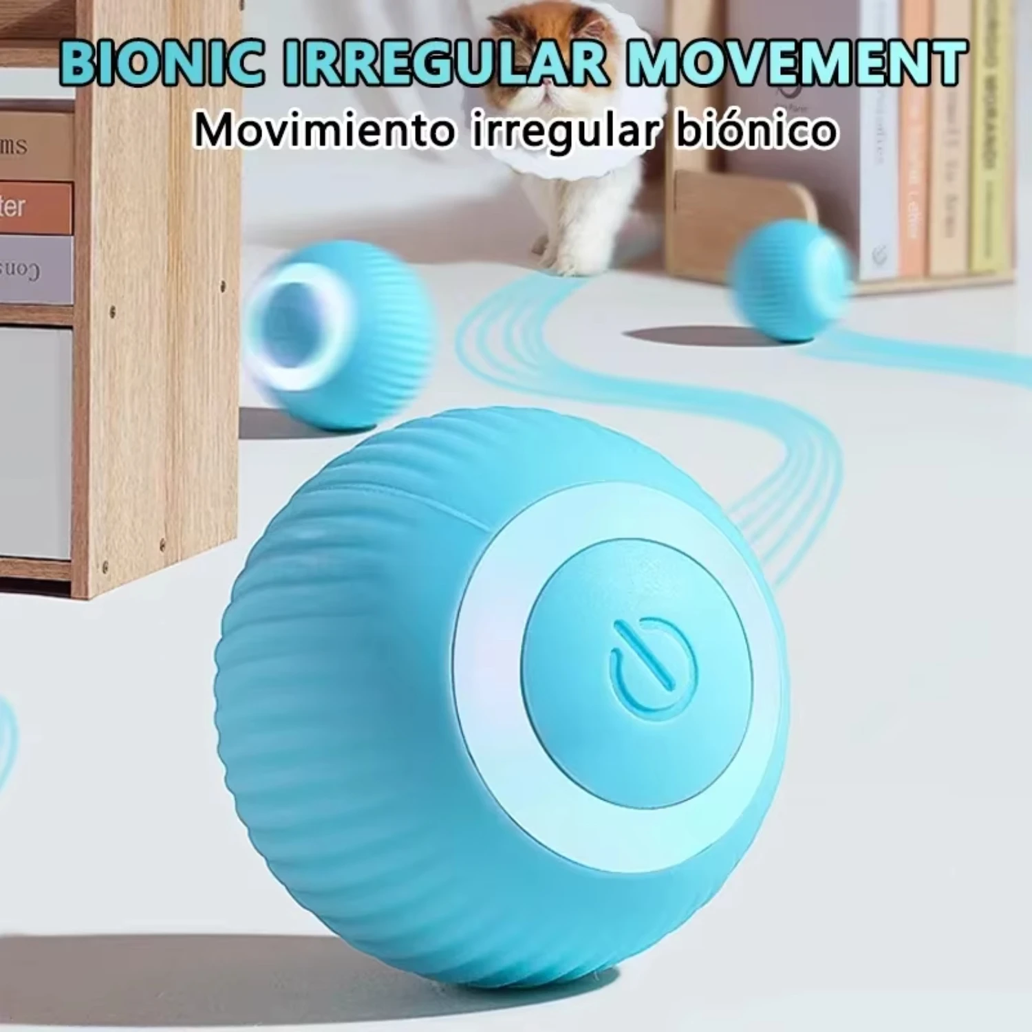 USB 충전 ljub이iegel 대화형 고양이 장ät 공 360° ° 자동 회전 롤링 볼네세서리 반려동물 물건