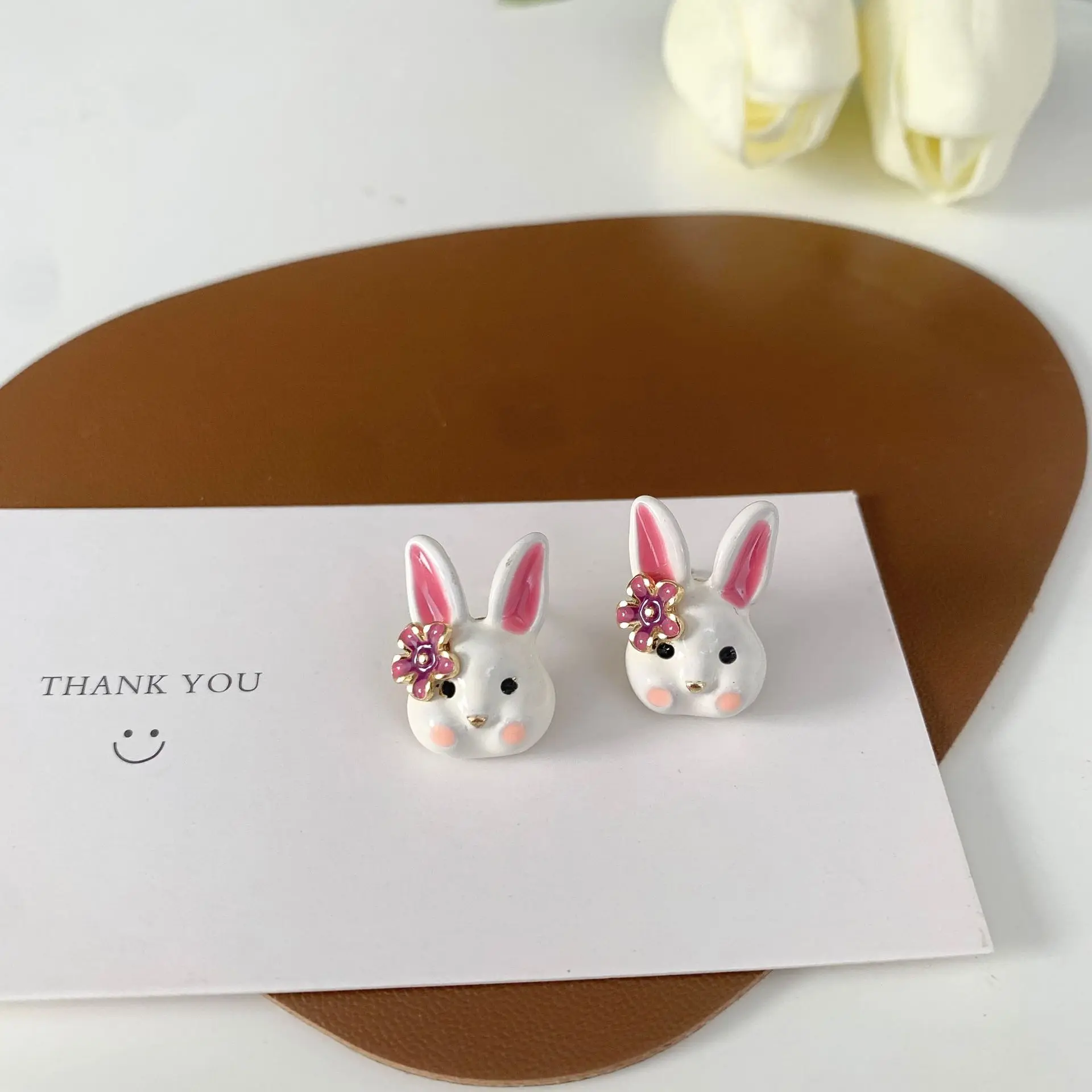 

Korean Earrings Fashion Rabbit Earrings Sweet Lovely Girl Feeling Clip On Earring for Women Party Jewelry