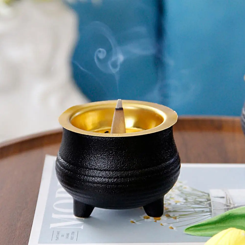 

ceramic Incense Burner Detachable Three-legged Tripod Censer Holder Ornament Fragrance Diffuser Home Office Table Decoration