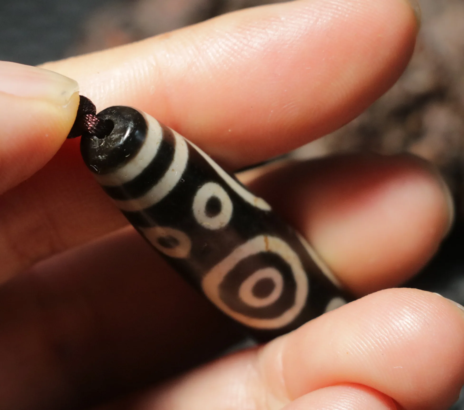 Уникальный узор Сокровище Тибетский топ Старый агат 11-глазый Big Master dZi Подвеска из