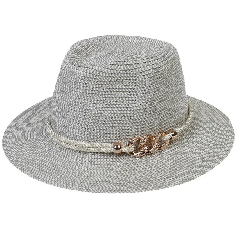 

Straw Women Fedora for Summer Straw Hat Female Seaside Vacation Beach Hat Net Red Sun Hat Women Straw Hat Beach Hat