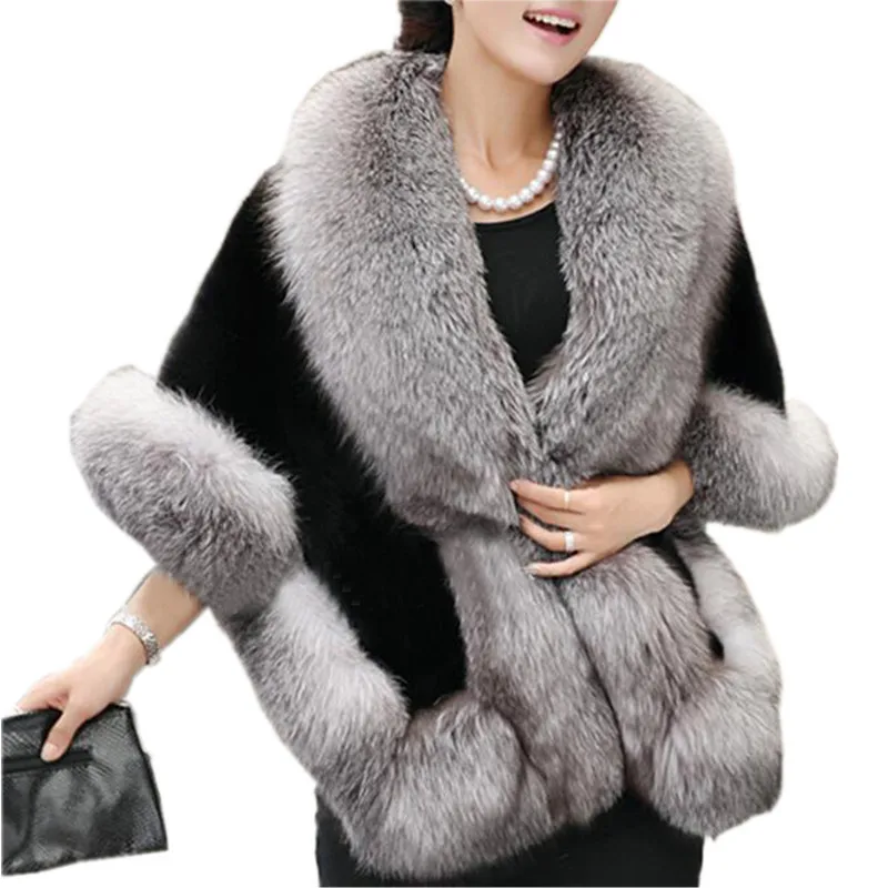 Fur Coat Women Autumn and Winter Fashion Warm Faux Fur Fur Talma Female Winter Coat Women