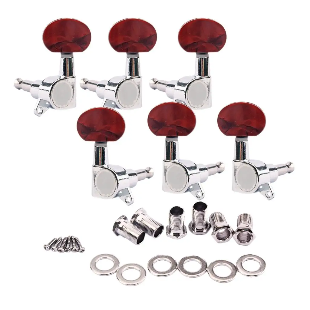 

6Pcs Pegs 3R 3L Machine Heads Electric Acoustic Guitar Parts