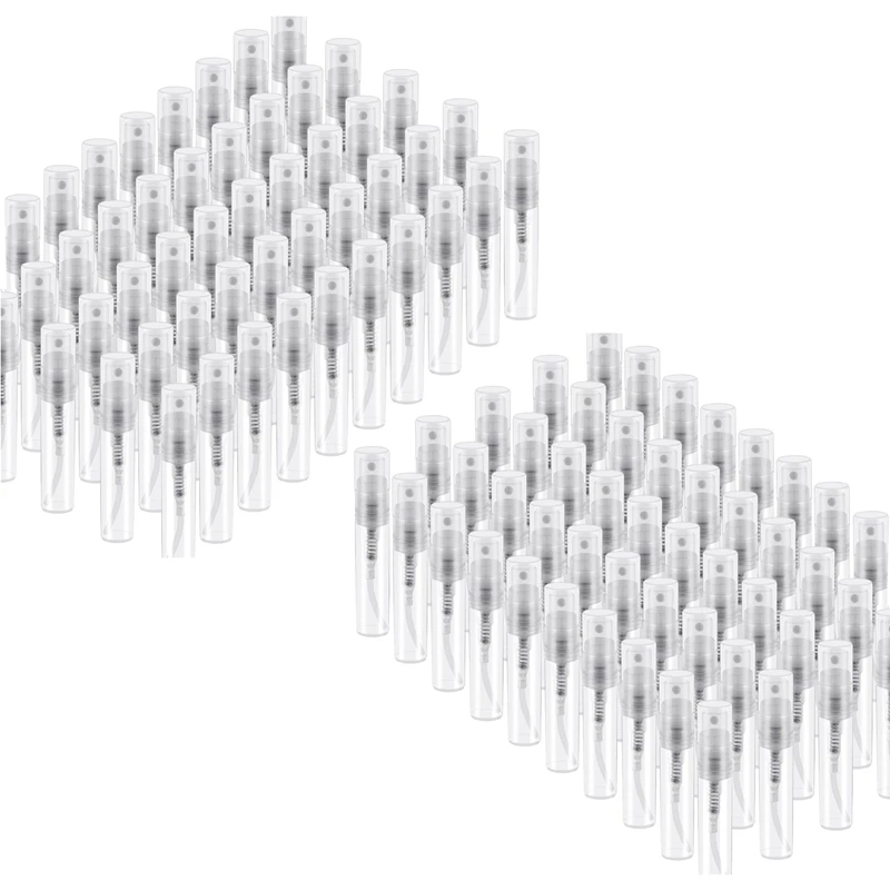 

100 Pcs Disposable Perfume Atomizer, Clear Plastic Spray Bottle Portable Fragrance Spray Bottle - 3Ml
