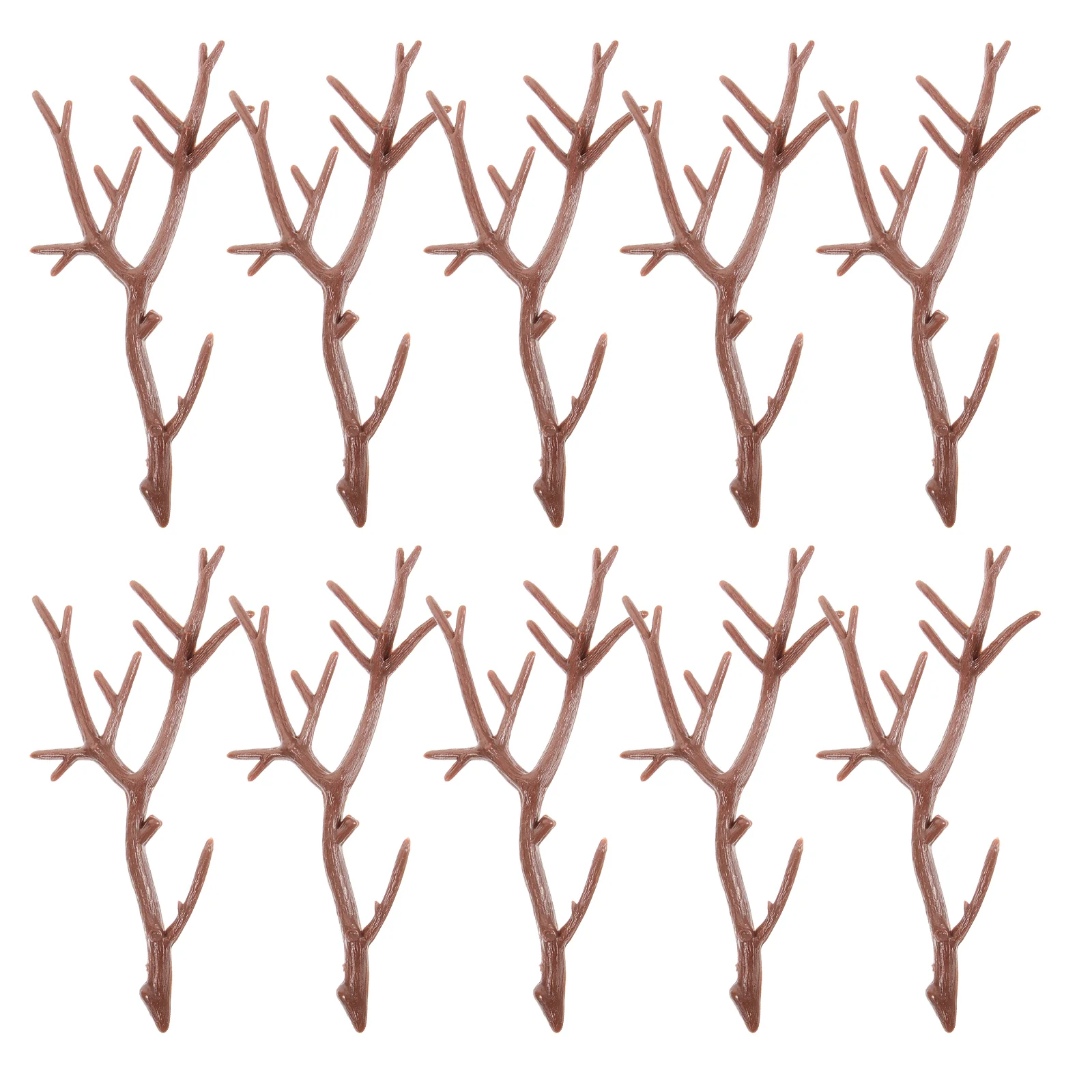 

10 Pcs Artificial Stem Decors Antler Branches Dried Tree Plants Decorations Plastic Fake Dry Christmas Decore