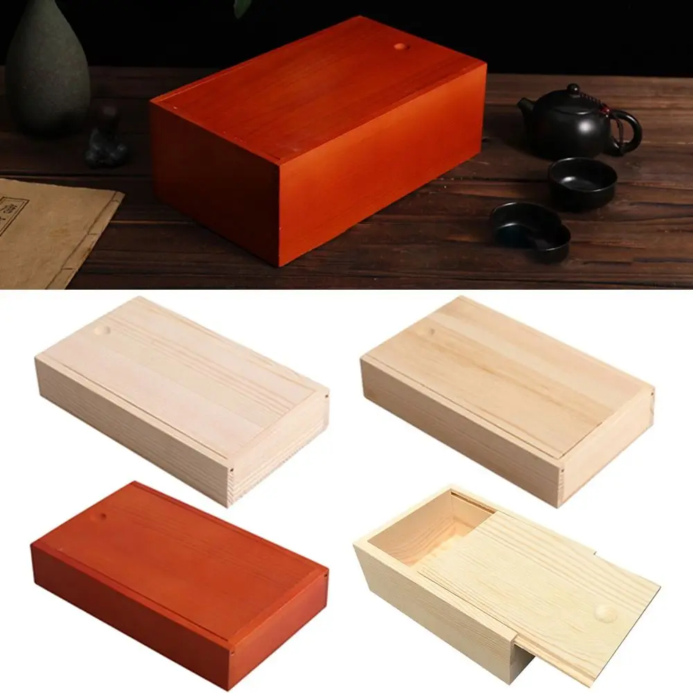 

Natural Card Keeper Unfinished Jewelry Case Beads Container Wooden Box Jewelry Organizer Case Storage Box