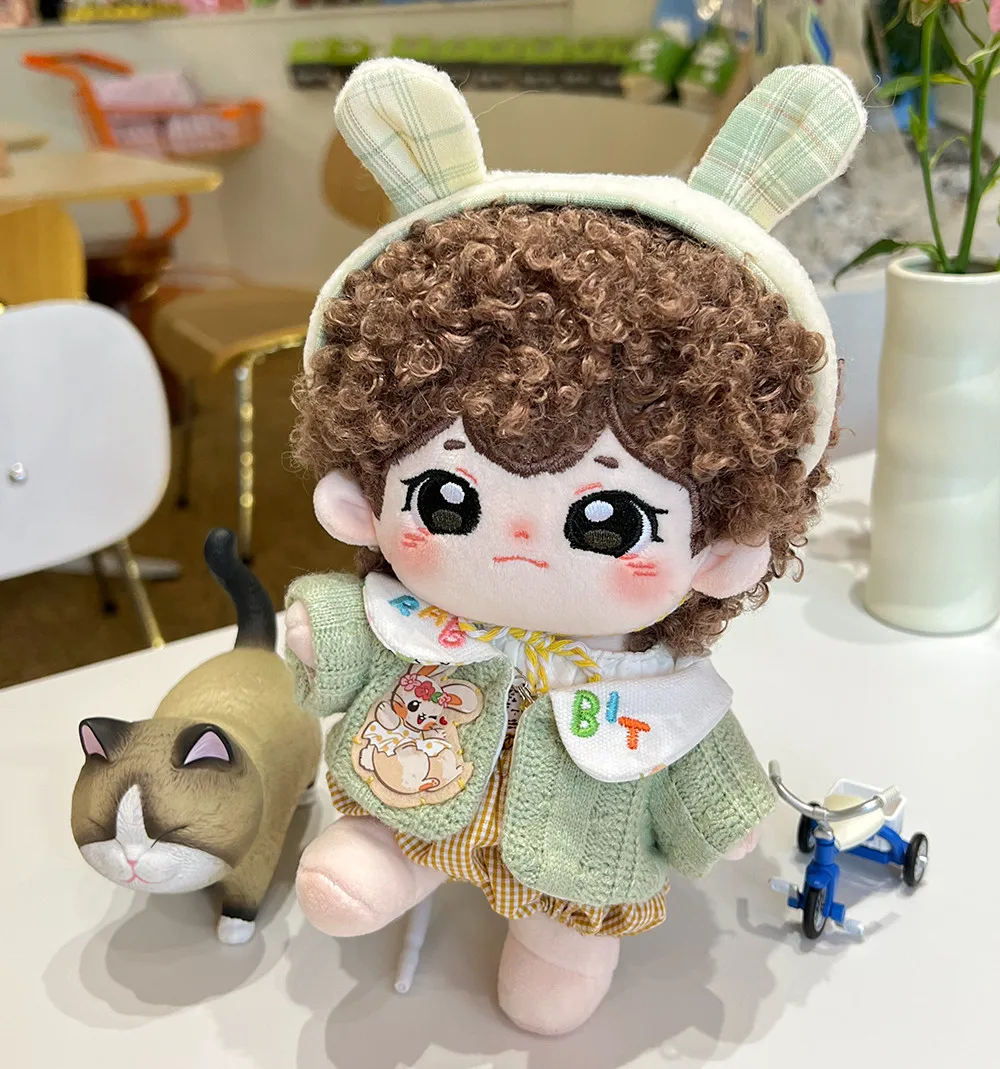 

Плюшевая кукла из хлопка с кудрявыми волосами, 20 см