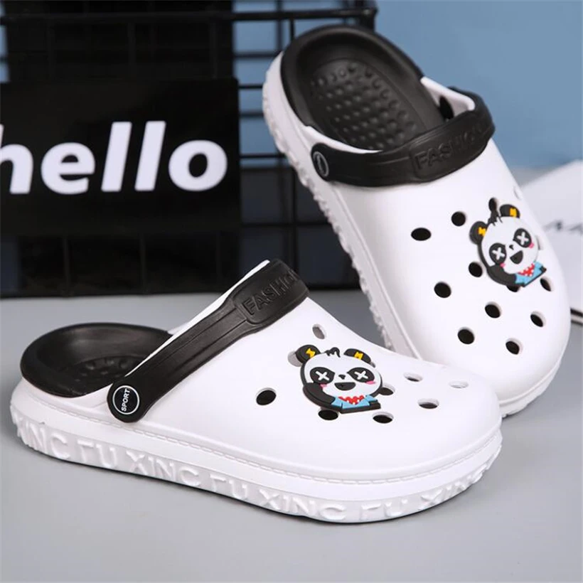 

2023 Summer Men Women Couple Slippers Outdoor Clogs Sole Beach Sandals Casual EVA Non-slip Baotou Home Garden Hole Shoes Unisex