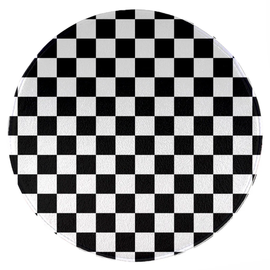 Черно-белый коврик в клетку для гостиной спальни дивана Придверный декоративный