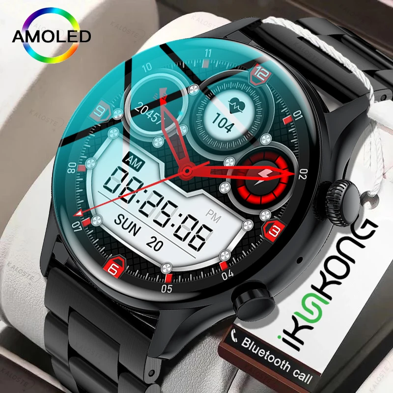 

New 390*390 AMOLED Screen Smart Watch Bluetooth Call Always Display The Time Voice assistant NFC Smartwatch For Huawei Xiaomi