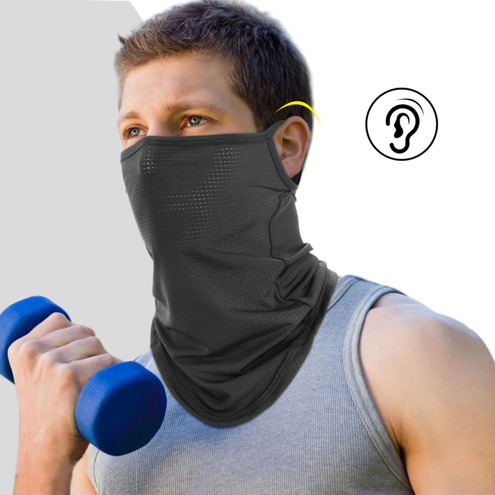 Фото Macogear дышащий спортивный шелковый шарф-бандана для пеших прогулок и катания на лыжах, защита от ультрафиолета №2