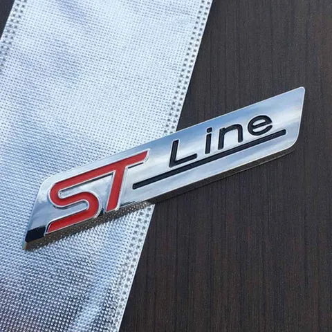 Металлическая наклейка ST Line, эмблема автомобильного брызговика для Ford Focus Mk4 MK3 4 EDGE Puma Fiesta Ecosport Mondeo MK5 ST Line, аксессуары с логотипом