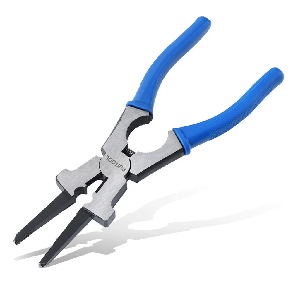 

Welding Pliers with Spatter Removal Wire Cutting and Hammering Capabilities for MIG Welder Torch Nozzle Cleaning and More