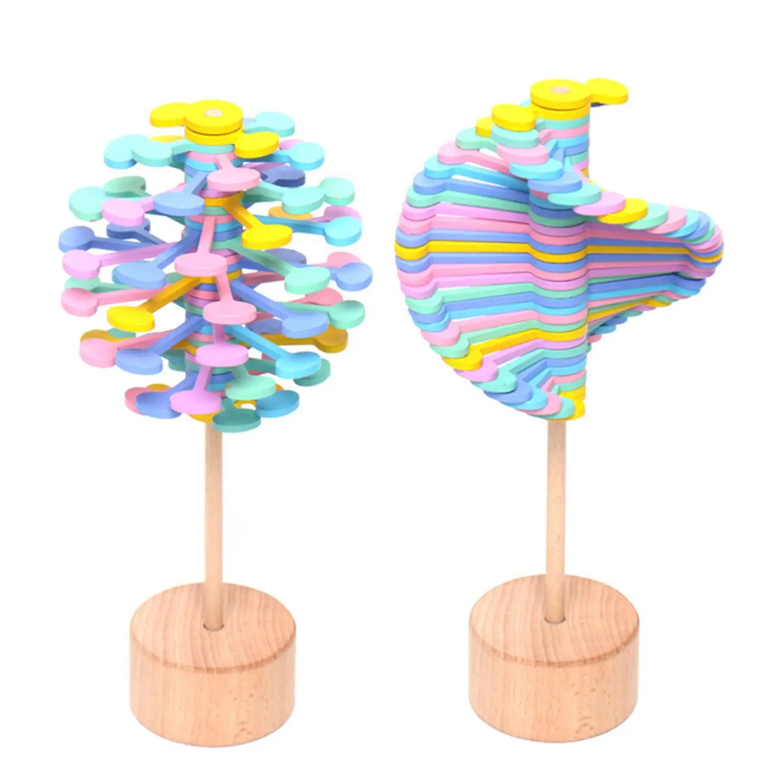 

Wooden Spiral Lollipop Stress Relief Toy Spinning Magic Wand Stop Stress Reliever Autism Toys Art Decoration Kids Gifts