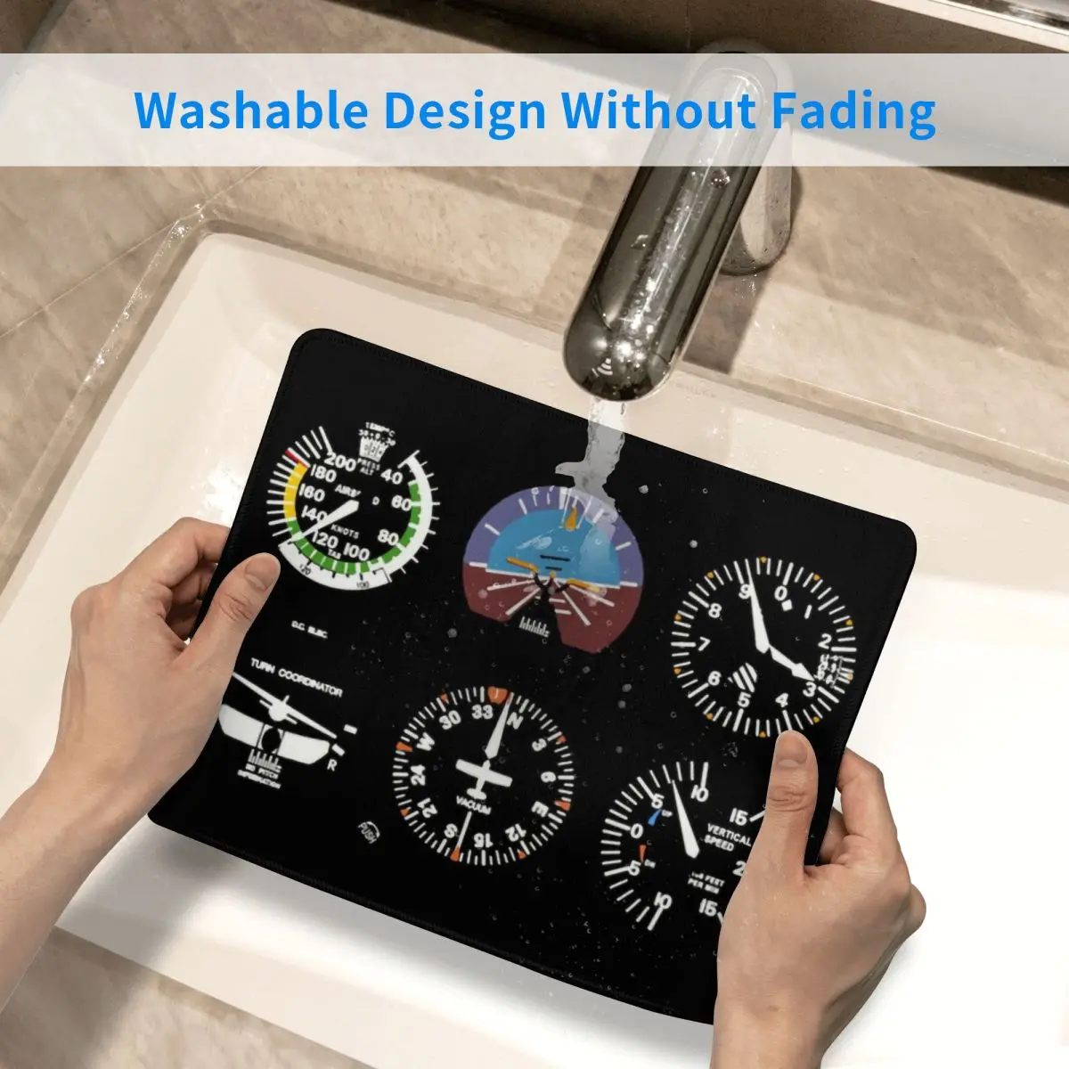 Коврик для мыши с шестью циферблатами в кабине резиновый нескользящий коврик