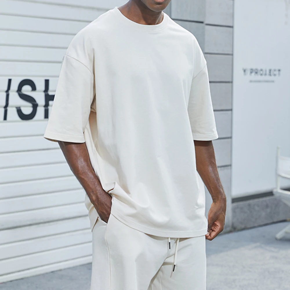 Hiphop Casual Street Suit Summer Bboy Two-Piece Set West Coast Round Neck T-Shirt Jacket Skateboard Shorts Men's Clothing