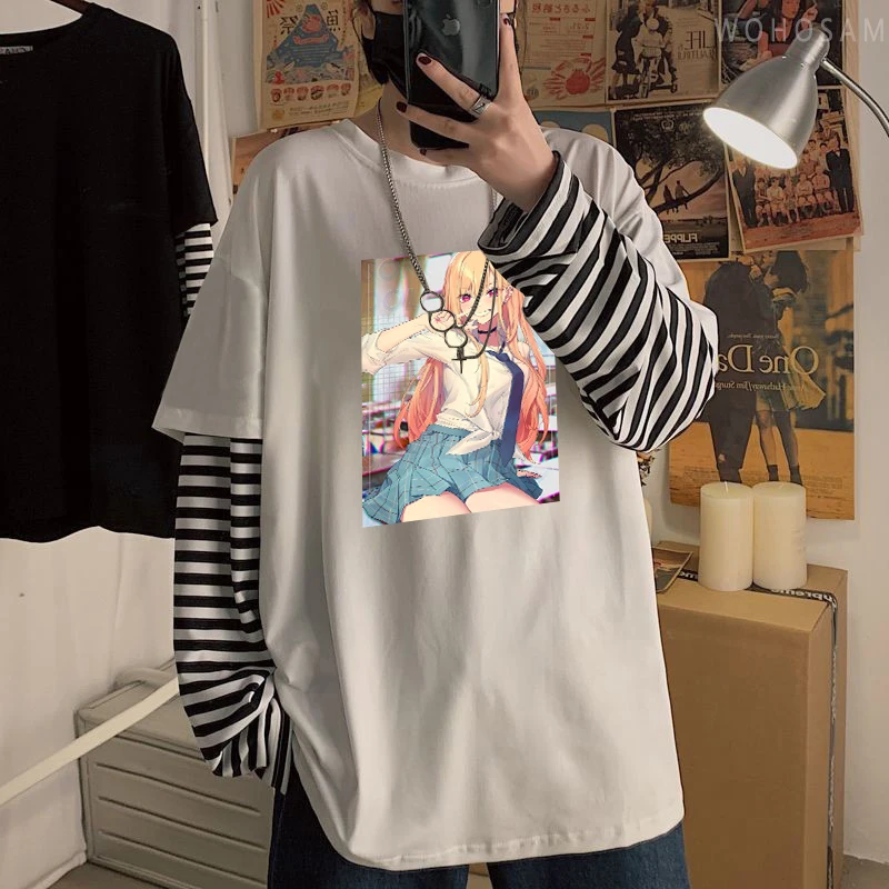 Kawaii аниме мое платье Дарлинг Марин Китагава футболка Повседневная Харадзюку